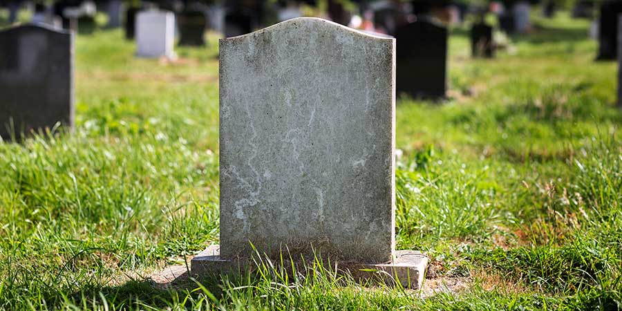 Single gravestone